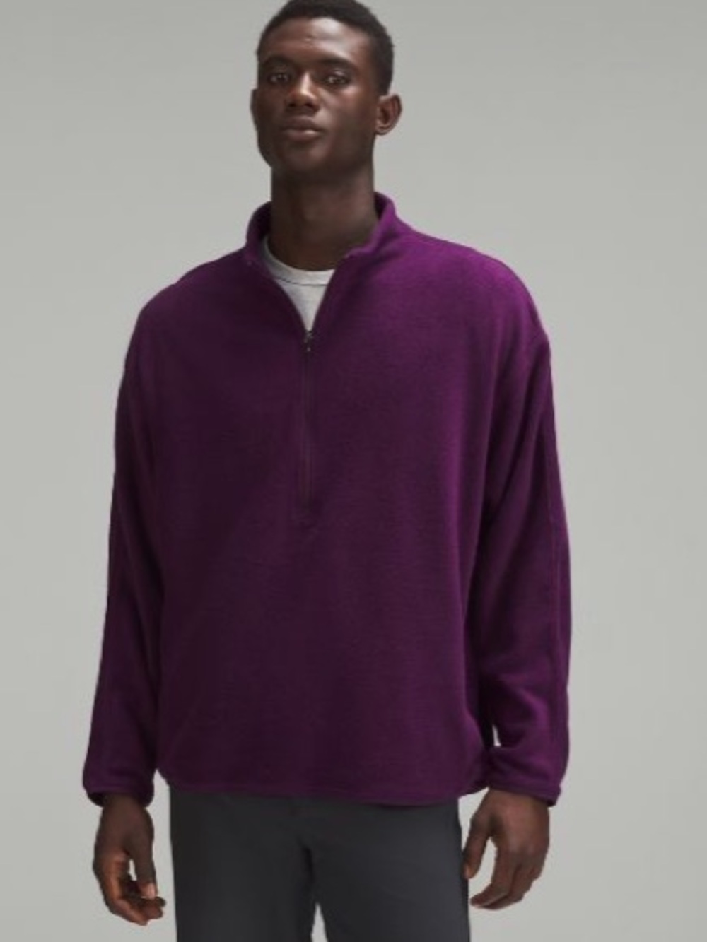 Lululemon Oversized-Fit Fleece Half Zip Sweater - Dramatic Magenta
